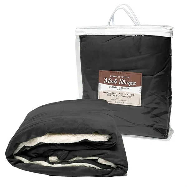 Micro Mink sherpa lined blanket, sized at 50" x 60"... from ASI 90160 Suntex Industries
