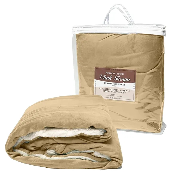 Micro Mink sherpa lined blanket, sized at 50" x 60"... from ASI 90160 Suntex Industries