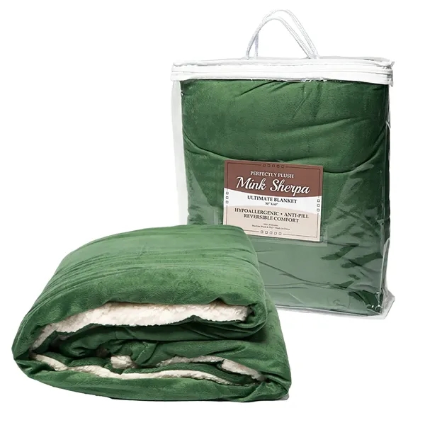 Micro Mink sherpa lined blanket, sized at 50" x 60"... from ASI 90160 Suntex Industries