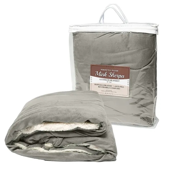 Micro Mink sherpa lined blanket, sized at 50" x 60"... from ASI 90160 Suntex Industries