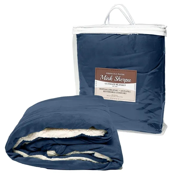 Micro Mink sherpa lined blanket, sized at 50" x 60"... from ASI 90160 Suntex Industries