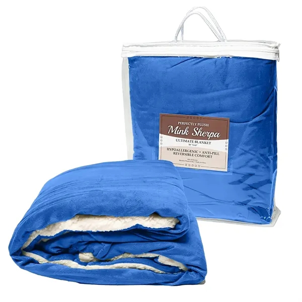 Micro Mink sherpa lined blanket, sized at 50" x 60"... from ASI 90160 Suntex Industries