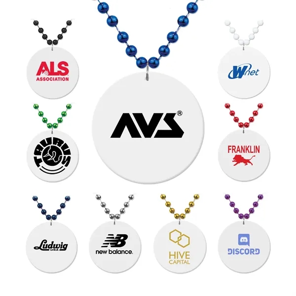 7 mm colorful beads strung on a 33" strand necklace with... from ASI 90859 Tempo Industries Inc / Tempo