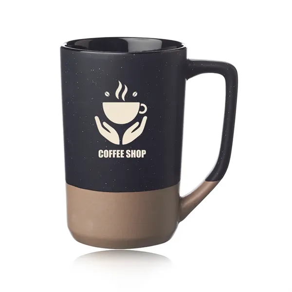 17 oz. two-tone ceramic mug with speckled matte top finish, glossy... from ASI 39552 BEL Promo