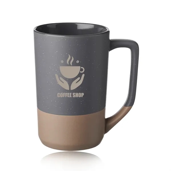 17 oz. two-tone ceramic mug with speckled matte top finish, glossy... from ASI 39552 BEL Promo