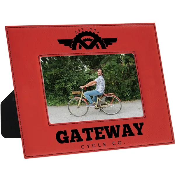 6 3/4" x 8 3/4" x 3/8" red PU leatherette frame... from ASI 74601 Calico