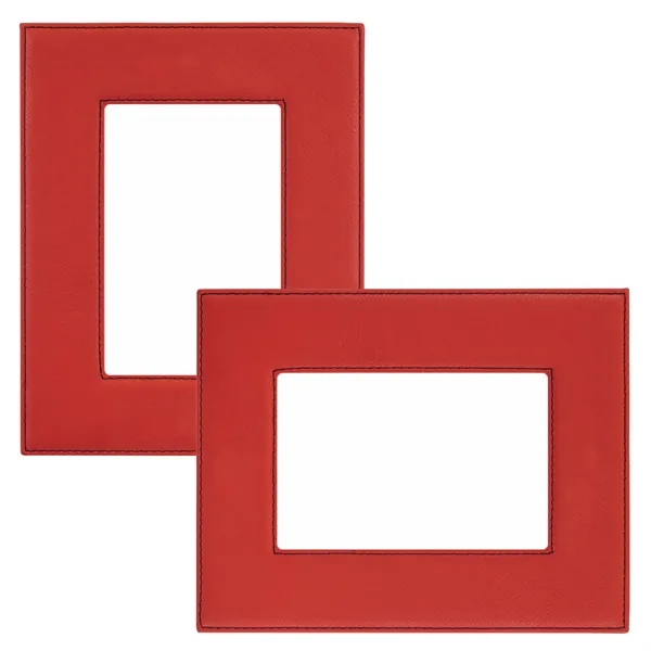 6 3/4" x 8 3/4" x 3/8" red PU leatherette frame... from ASI 74601 Calico