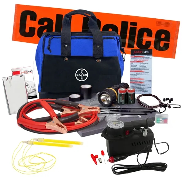 63 Piece roadside emergency kit with 24 hr. roadside assistance.... from ASI 63698 Justin Case®