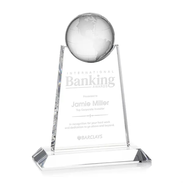Optical crystal award topped with an optical globe.... from ASI 84592 St Regis Group / St Regis