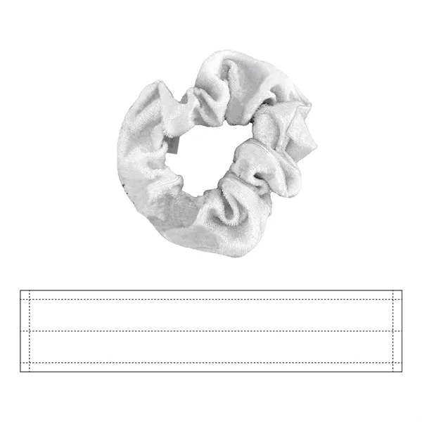 FULL COLOR VELVETY HAIR SCRUNCHIE... from ASI 30208 A P Specialties / AP Specialties