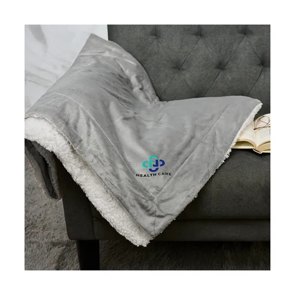 Brookline Micro Mink Sherpa Blanket... from ASI 67866 Logomark/Valumark