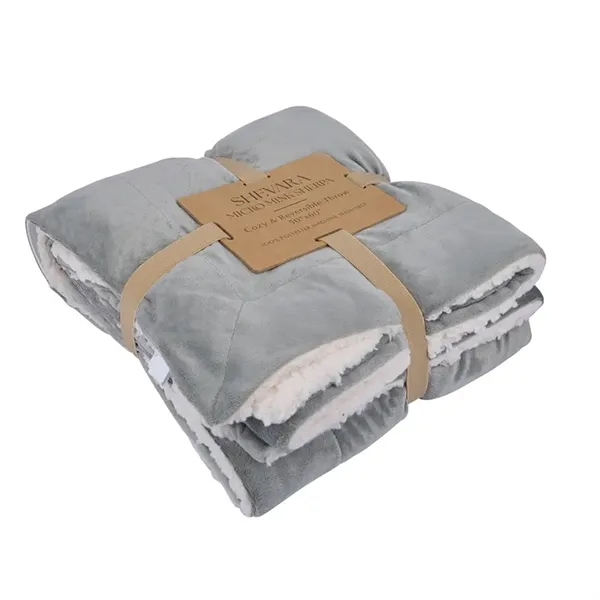 Brookline Micro Mink Sherpa Blanket... from ASI 67866 Logomark/Valumark