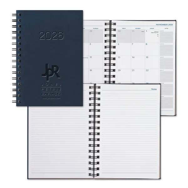 5 1/2" x 8" monthly diary with a polyurethane cover and... from ASI 68507 The Magnet Group / Castelli
