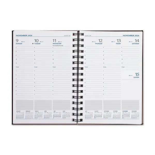 Weekly diary with a polyurethane cover, 128 pages, and black wire.... from ASI 68507 The Magnet Group / Castelli