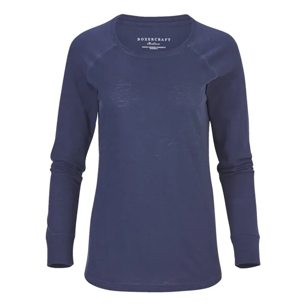 Boxercraft Women's Solid Preppy Patch Long Sleeve T-Shirt... from ASI 84358 S&S Activewear