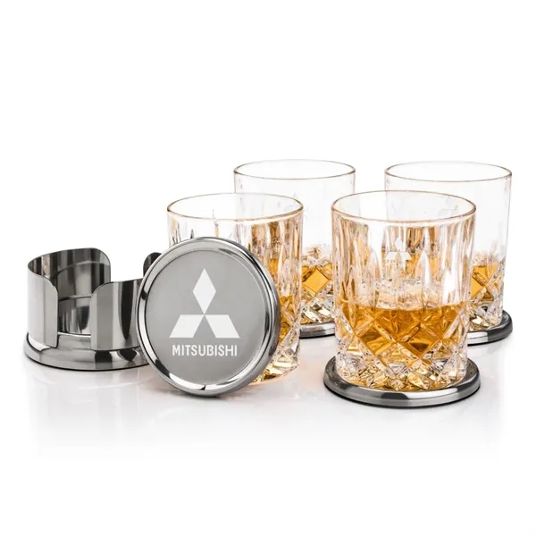 The Baldoni Coasters & On-the-Rocks Set combines modern elegance with everyday... from ASI 84592 St Regis Group