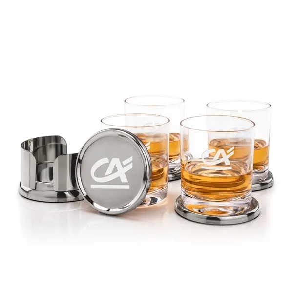The Baldoni Coasters & On-the-Rocks Set combines modern elegance with everyday... from ASI 84592 St Regis Group