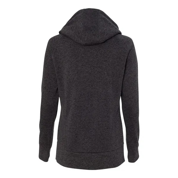 J. America Women's Cosmic Poly Fleece Contrast Hooded Pullover Sweatshirt, blank.... from ASI 84358 S&S Activewear