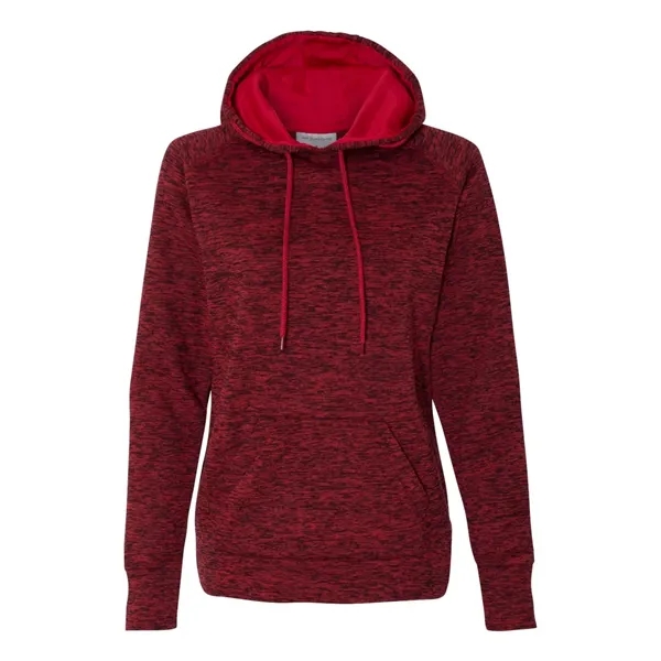 J. America Women's Cosmic Poly Fleece Contrast Hooded Pullover Sweatshirt, blank.... from ASI 84358 S&S Activewear
