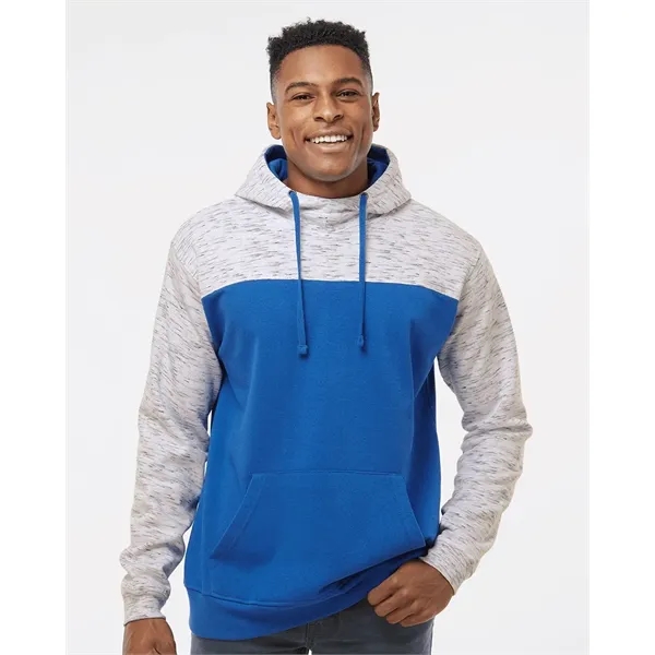Melange Fleece Colorblocked Hooded Pullover... from ASI 84358 S&S Activewear