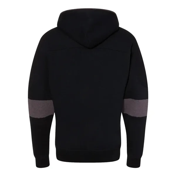 J. America Sport Lace Colorblocked Fleece Hooded Sweatshirt... from ASI 84358 S&S Activewear