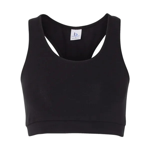 Women's Support Your Team sports bra with covered elastic banded bottom.... from ASI 84358 S&S Activewear