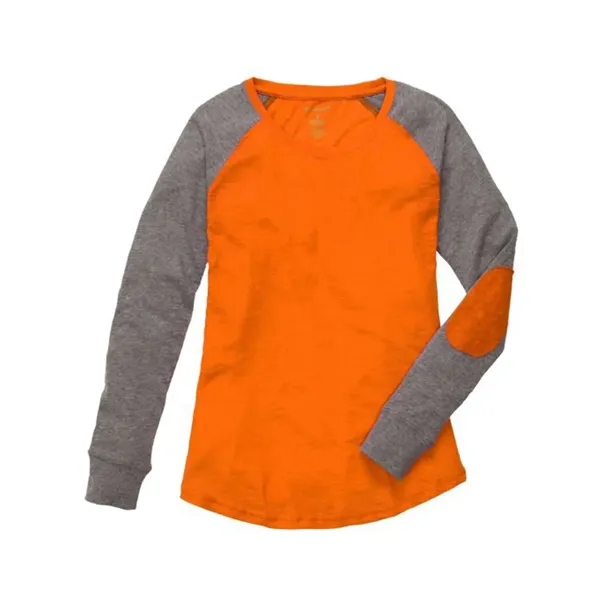 Women's T-shirt made of cotton/polyester slub jersey with contrast elbow patches... from ASI 84358 S&S Activewear