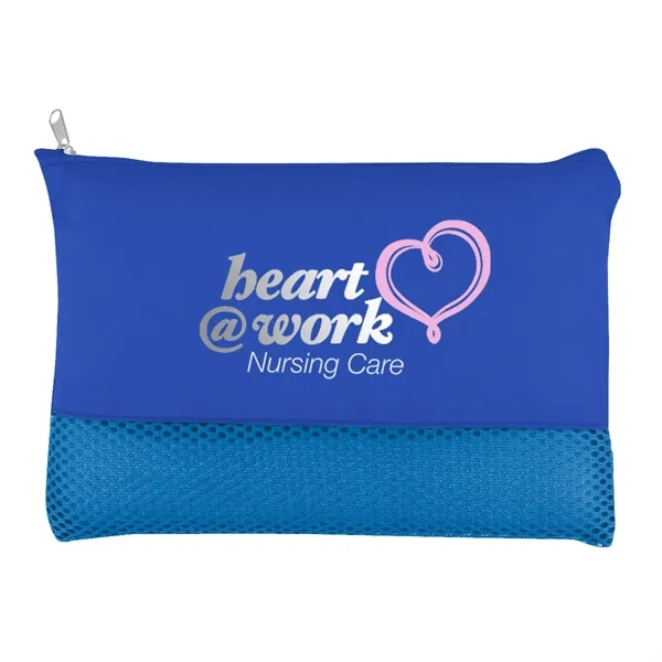 Mesh vanity bag with main zippered compartment.... from ASI 61125 Hit Promotional Products / Hit®