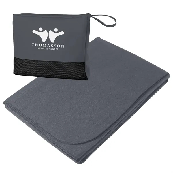 Large 47" x 60" travel blanket made of 100% polyester.... from ASI 61125 Hit Promotional Products / Hit®