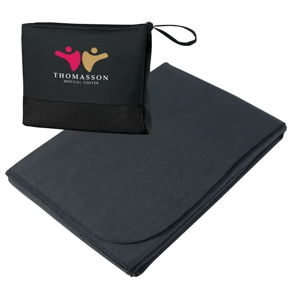Large 47" x 60" travel blanket made of 100% polyester.... from ASI 61125 Hit Promotional Products / Hit®