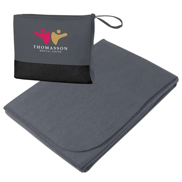 Large 47" x 60" travel blanket made of 100% polyester.... from ASI 61125 Hit Promotional Products / Hit®