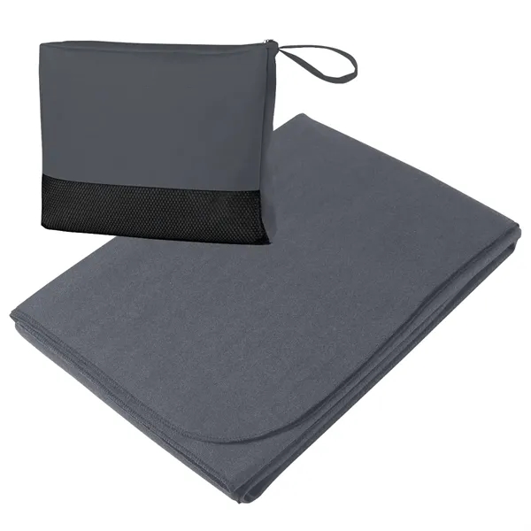 Large 47" x 60" travel blanket made of 100% polyester.... from ASI 61125 Hit Promotional Products / Hit®