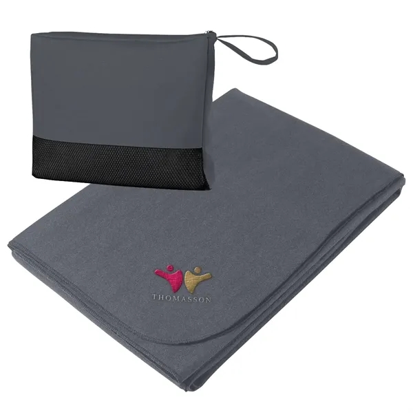 Large 47" x 60" travel blanket made of 100% polyester.... from ASI 61125 Hit Promotional Products / Hit®