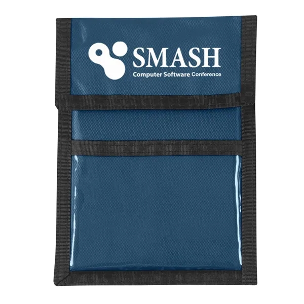 Neck wallet badge holder with clear plastic badge window, 420 denier... from ASI 61125 Hit Promotional Products / Hit®