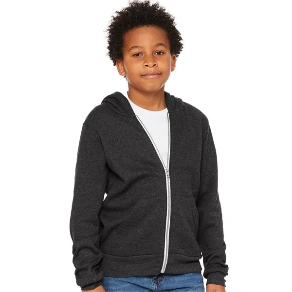 Bella+Canvas Youth Sponge Fleece Full-Zip Hoodie... from ASI 84358 S&S Activewear