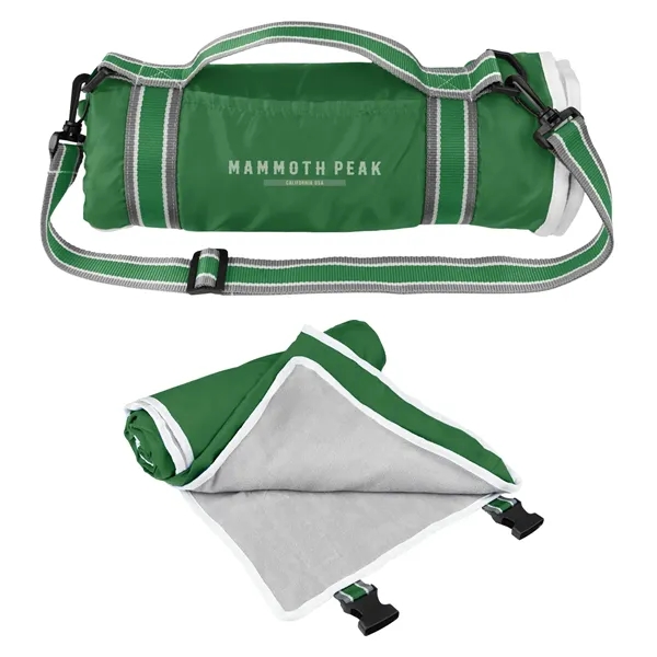 48" x 57" roll-up blanket with buckle closure and detachable/adjustable shoulder... from ASI 61125 Hit Promotional Products / Hit®
