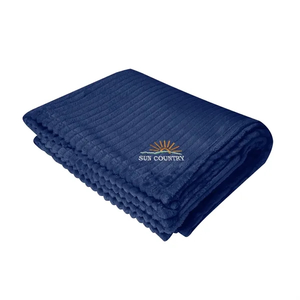 50" x 60" ribbed flannel blanket made from recycled polyester.... from ASI 61125 Hit Promotional Products / Hit®
