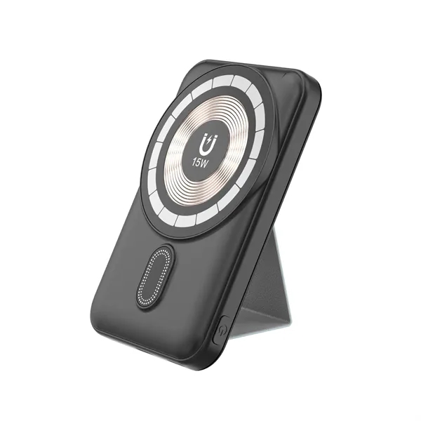 Snap-on MagSafe-compatible 5000mAh power bank with 15W wireless charging and foldable... from ASI 68190 Lungsal / Lungsal