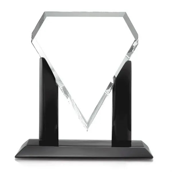 Starfire flat top diamond shape award with piano finished black base.... from ASI 84592 St Regis Group / St Regis