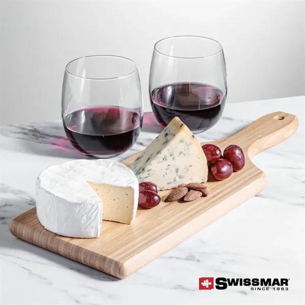 The Swissmar Bamboo Board & 2 Stemless Wine Set combines the... from ASI 84592 St Regis Group