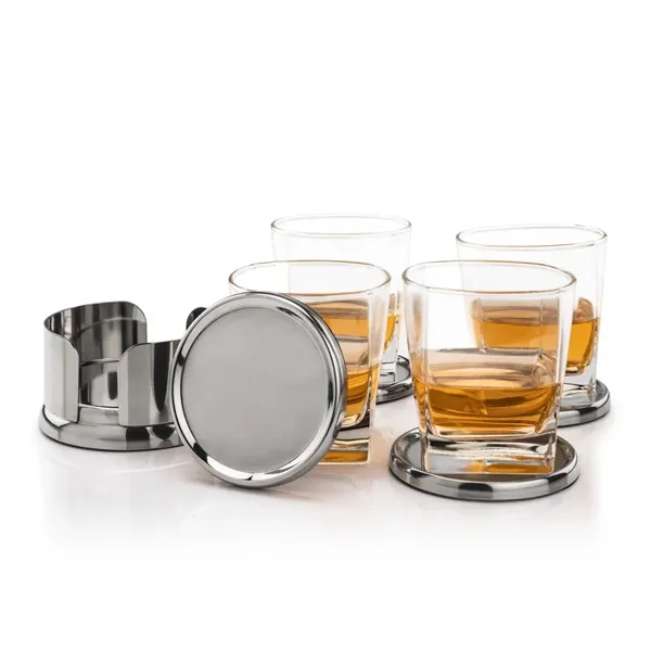 The Baldoni Coasters & On-the-Rocks Set combines modern elegance with everyday... from ASI 84592 St Regis Group