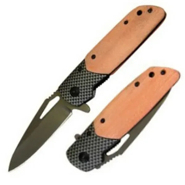 Prestige Folding Knife with titanium coated stainless steel blade. 4.5"L x... from ASI 99030 Zipline