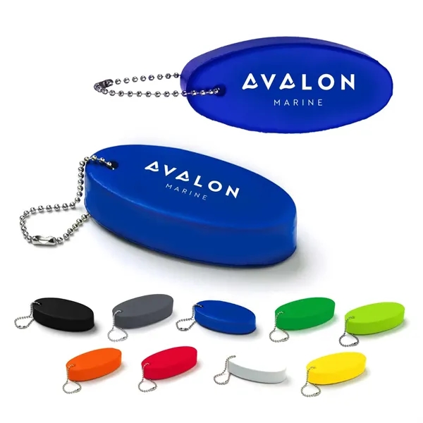 3/4" x 3" x 1 1/2" foam oval-shaped floating key tag... from ASI 63549 Jornik Manufacturing Corp / Jornik