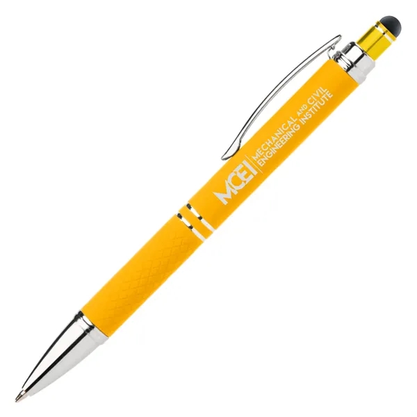 Click action stylus pen with a soft-touch rubberized finish.... from ASI 68190 Lungsal / Lungsal