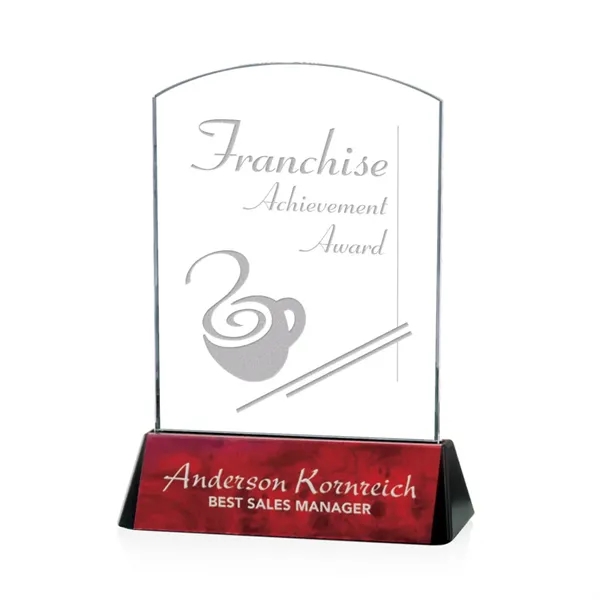 Arch award on a burlwood rosewood base.... from ASI 84592 St Regis Group / St Regis