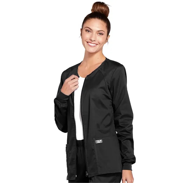 Cherokee Workwear Core Stretch Women's Zip-Up Warm-Up Jacket... from ASI 86018 Scrub Authority