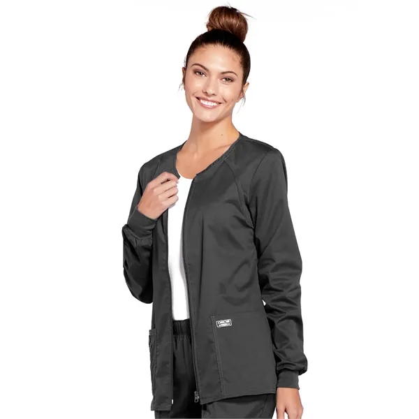 Cherokee Workwear Core Stretch Women's Zip-Up Warm-Up Jacket... from ASI 86018 Scrub Authority