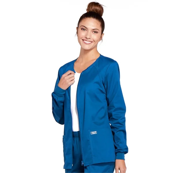 Cherokee Workwear Core Stretch Women's Zip-Up Warm-Up Jacket... from ASI 86018 Scrub Authority