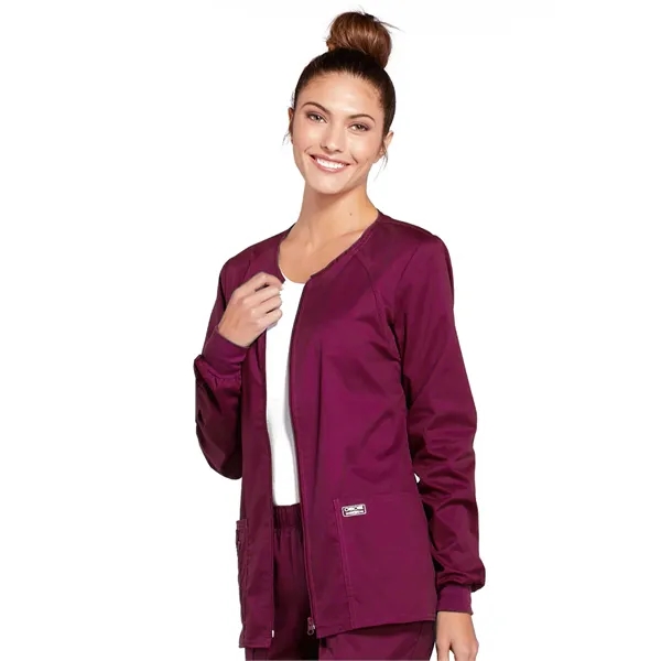 Cherokee Workwear Core Stretch Women's Zip-Up Warm-Up Jacket... from ASI 86018 Scrub Authority