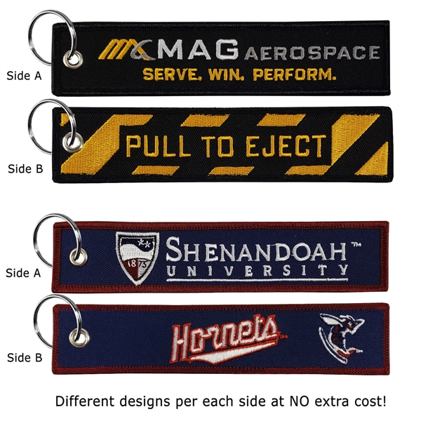 Key tag that's embroidered on both sides and measures 1 1/4"... from ASI 90160 Suntex Industries